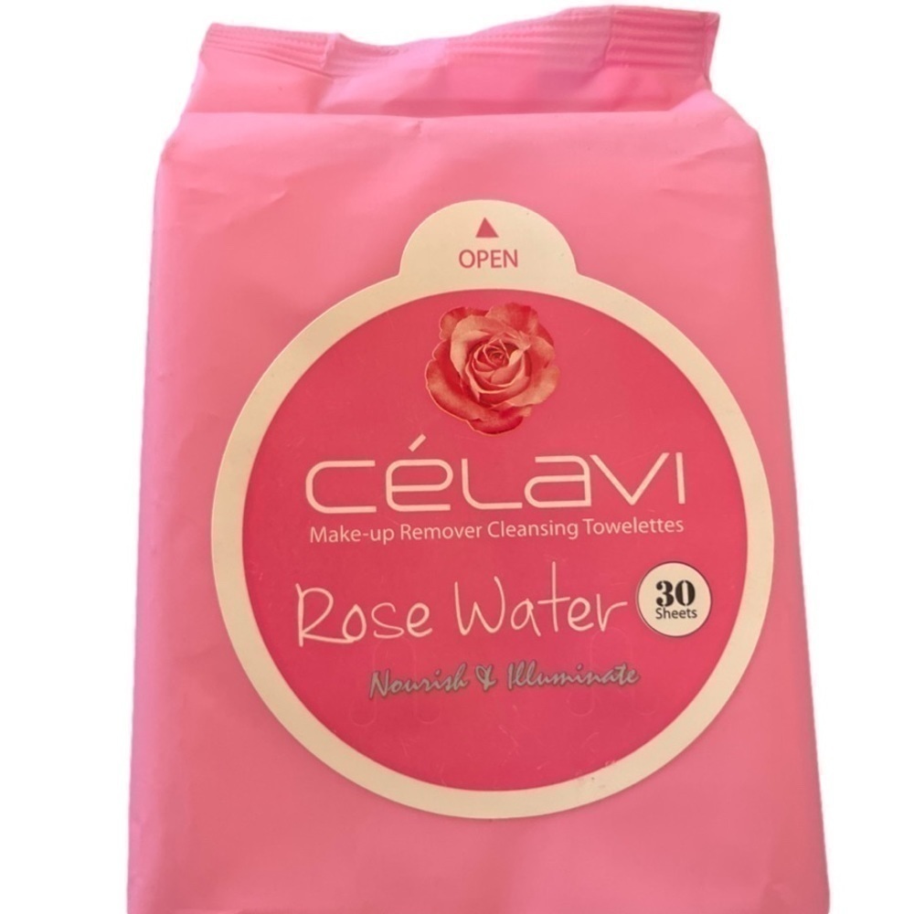 CELAVI rose water make-up remover cleansing tissues